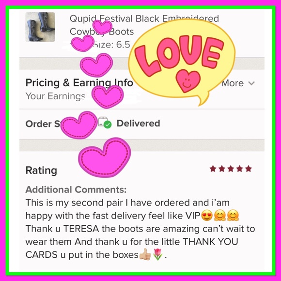 Qupid Festival Black Embroidered Cowboy Boots - Picture 2 of 8